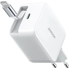 Joyroom JR-TCL06 67W GaN Wandladegerät mit integriertem einziehbarem USB-C-Kabel - Weiß
