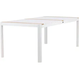 VCM Gartentisch 100 x 75 x 200 cm Weiß