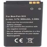 AccuCell Nachbau Akku exakt passend für Bea-Fon S33, C140, C240 Akku 3,7 Volt 800mAh Li-Ion Akku