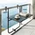 Outsunny Balkontisch 62 x 60 x 85,5 cm Schwarz