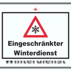 Eingeschränkter Winterdienst Schild Nicht gestreut glatteis A2 (420x594mm)