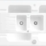 Villeroy & Boch Architectura 80 rechts Einbauspüle keramik weiß Excenterbetätigung 1160 x 510 mm