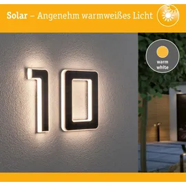 Paulmann Bundle Solar LED Hausnummernleuchte Nummer 10 - Schwarz