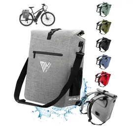 MIVELO 3in1 Fahrradtasche Rucksack Gepäckträgertasche wasserdicht mint