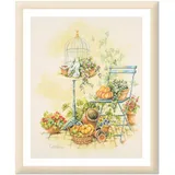 Lanarte Kreuzstich Stickpackung Haus und Garten, Frei aus dem Vogelkäfig, Zählmuster, 37x43cm