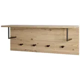 Haku-Möbel HAKU Möbel Wandgarderobe 37447 eiche Holz 4 Haken 80,0 x 30,0 cm
