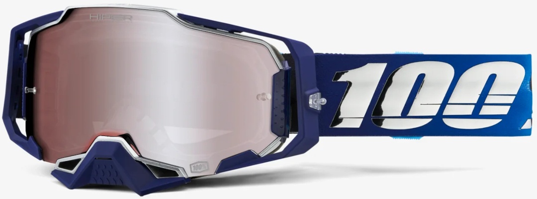 100% Armega HiPER Novel Motorcross bril, blauw