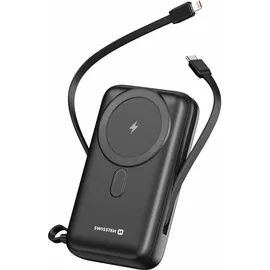 Swissten Charger 20000 mAh, 22.50 W, 22.50 Wh), Powerbank, Schwarz