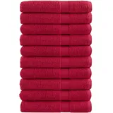 vidaXL SOLUND Handtuchset 10-tlg. rot