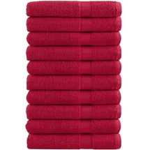vidaXL SOLUND Handtuchset 10-tlg. rot