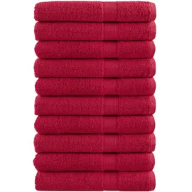 vidaXL SOLUND Handtuchset 10-tlg. rot
