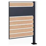 Mülltonnenverkleidung 3 oder 1-seitig 240 l erweiterbar in anthrazit Holz-Design