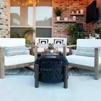 Feuerschale Terrassenofen Gartenkamin Feuerkorb Grill Lagerfeuer Stahl Φ78,5cm