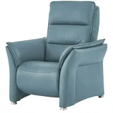 Hukla Sessel Corina Leder 92 x 112 x 90 cm Blau elektrisch