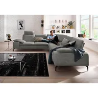 W.Schillig Ecksofa »valentinoo«, (Set), mit Sitztiefenverstellung, Breite 318 cm grau