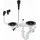 Deante Platzsparender Siphon Für 1.5-und 2-becken-granitspüle - Black / Chrome - One Size