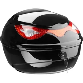 Tectake tectake® Motorradkoffer Sergej Volumen 22 l, großer Reflektor Schwarz