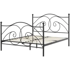 Beliani Metallbett Schwarz