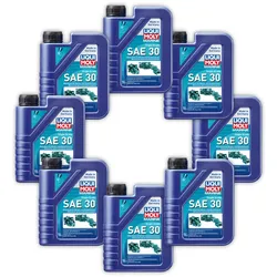 8x 1L LIQUI MOLY 25065 Motoröl Marine Single Grade SAE 30 Boot Schiff