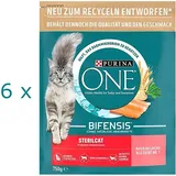 (EUR 8,06 / kg) Purina ONE Sterilcat reich an Lachs - Katzenfutter (6 x 750 g)