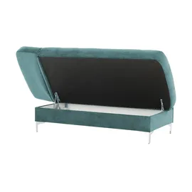 Nehl Liege Greta Mikrofaser 182 x 79 x 86 cm Türkis/Petrol mit Schlaffunktion