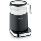 Graef GRAEF. Glas-Milchaufschäumer MS902, Induktion, 6 Automatik-Programme, Touch-Display, bis zu 400ml Milchschaum, heiße Schokolade