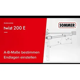 Sommer Drehtorantrieb twist M+ S3 black Set 2-flg.