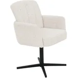 Livetastic Armlehnstuhl, Beige, Holz, Metall, Textil, Pappel, Sperrholz, Sternfuß, 58x86x64 cm, Esszimmer, Stühle, Esszimmerstühle, Armlehnenstühle