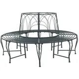 vidaXL Baumbank Ø 160 x 89 cm Grau