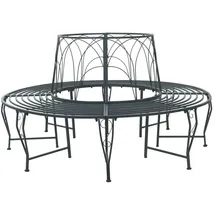 vidaXL Baumbank Ø 160 x 89 cm Grau