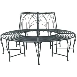 vidaXL Baumbank Ø 160 x 89 cm Grau