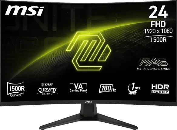 MSI MAG 244CDE 23,6 Zoll Full-HD Curved Gaming Monitor 1 ms Reaktionszeit 180 Hz