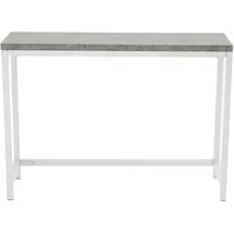 venture home Rise Konsolentisch 30x110 cm Beton dekor, weiß.