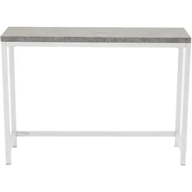 venture home Rise Konsolentisch 30x110 cm Beton dekor, weiß.