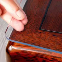 Tischfolie transparent 2mm, 45 x 100cm Transparente Tischdecke Tischschutz, Wasserdicht PVC Schreibtischunterlage Transparente Große Durchsichtig Klar Schreibtischmatte für Büro Zuhause