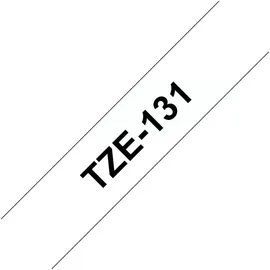 Brother TZE-131 laminiert schwarz auf transparent 1,2cm x 8m