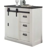 furn.design Sideboard 93 x 91 cm Weiß / Anthrazit