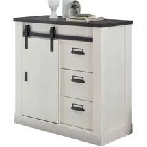 furn.design Sideboard 93 x 91 cm Weiß / Anthrazit