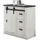 furn.design Sideboard 93 x 91 cm Weiß / Anthrazit