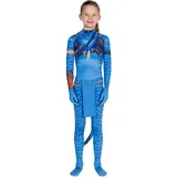 maskworld Blaue Stammeskriegerin Kostüm für Mädchen (134, 140)