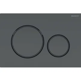 Geberit Sigma20 Betätigungsplatte schwarz matt lackiert, easy-to-clean-beschichtet/hochglanz-verchromt