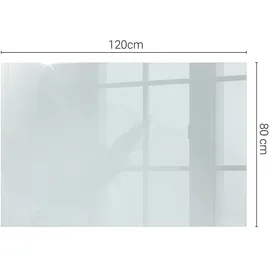 Tulup Tischplatte 120 x 80 cm Glas transparent