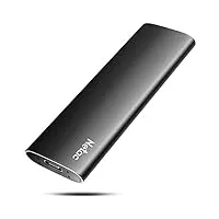 Netac SSD Extern 500GB USB 3.2 Gen 2, Externe Festplatte SSD für Laptop, TV Aufnahmen, Mac, PS4, PS5, Xbox, Handy Android, Festkörper-Laufwerk (USB C Aluminum)