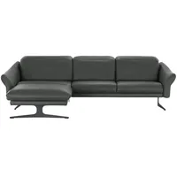 himolla Ecksofa Leder 1059 ¦ grau ¦ Maße (cm): B: 284 H: 83 T: 179.0