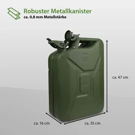 Trutzholm Benzinkanister Hammerschlag Olivgrün 20 l