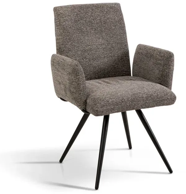 [de]sign & more Stuhl Bauru Stoff Grau