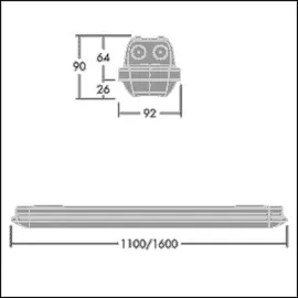 zumtobel AQFPRO L 1 LED 50 Watt weiß