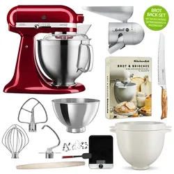 KitchenAid Artisan Küchenmaschine 5KSM185PS Brot-Back-Set Liebesapfelrot