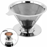 Permanenter, Papierloser Kaffeefilter Aus Edelstahl (300 Mesh), Wiederverwendbarer Kaffeefilter, Wiederverwendbarer Kegel-kaffeefilter Für 1 Bis 4 Tassen
