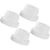 Set Mit 4 Gummi-poolleiter-endkappen, Weiß